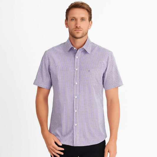 Camisa Cuadros Morados Mod 9336