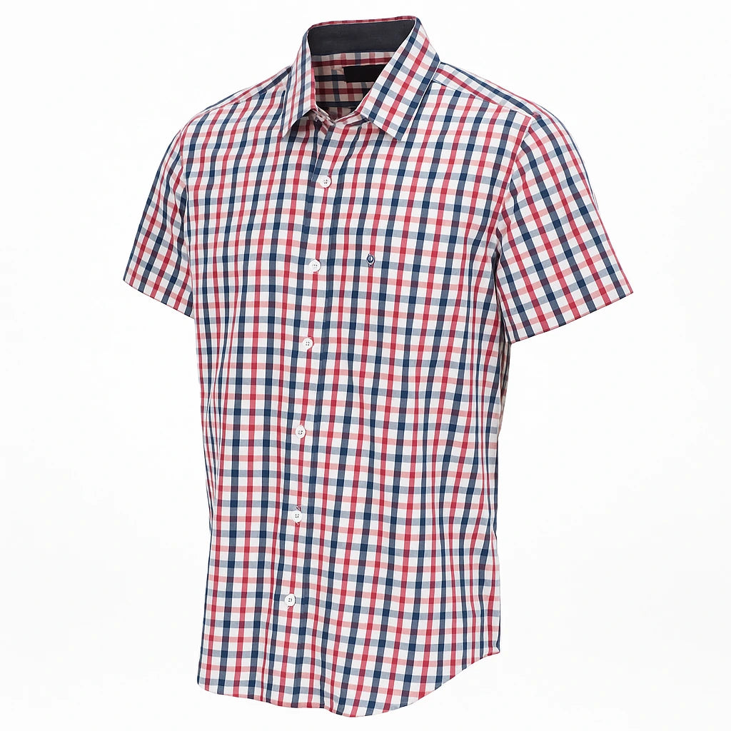 Camisa Cuadros Azul Rojo Mod 9332