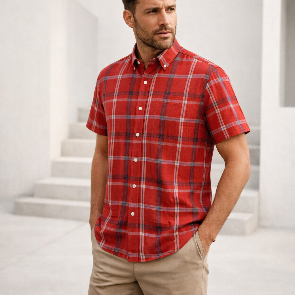 Camisa Cuadros Rojo Mod 9358