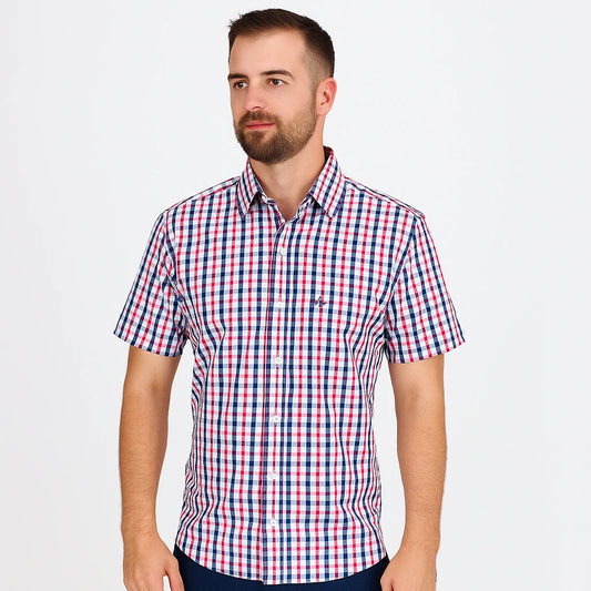 Camisa Cuadros Azul Rojo Mod 9332