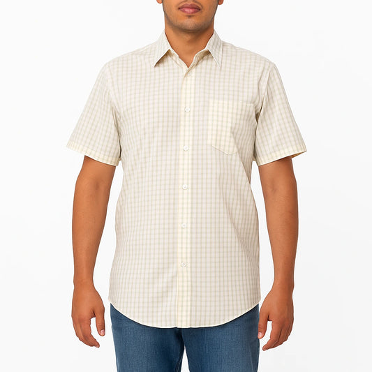 Camisa Cuadros Beige Maiz Mod 9331