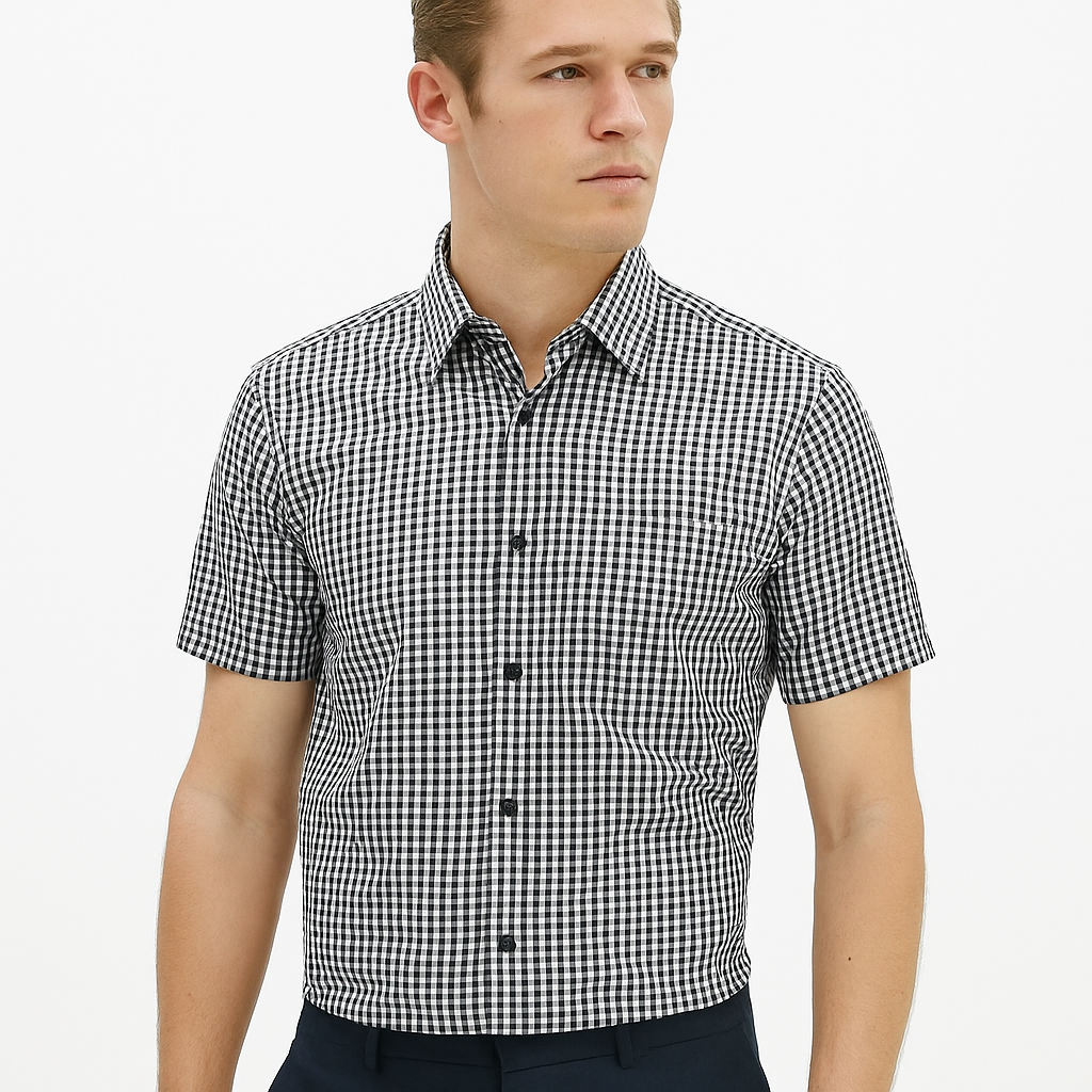 Camisa Cuadros Negros Mod 9334