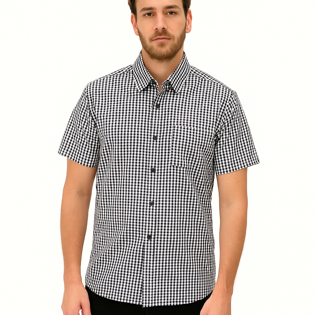 Camisa Cuadros Negros Mod 9334