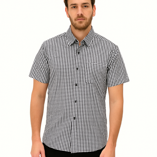 Camisa Cuadros Negros Mod 9334