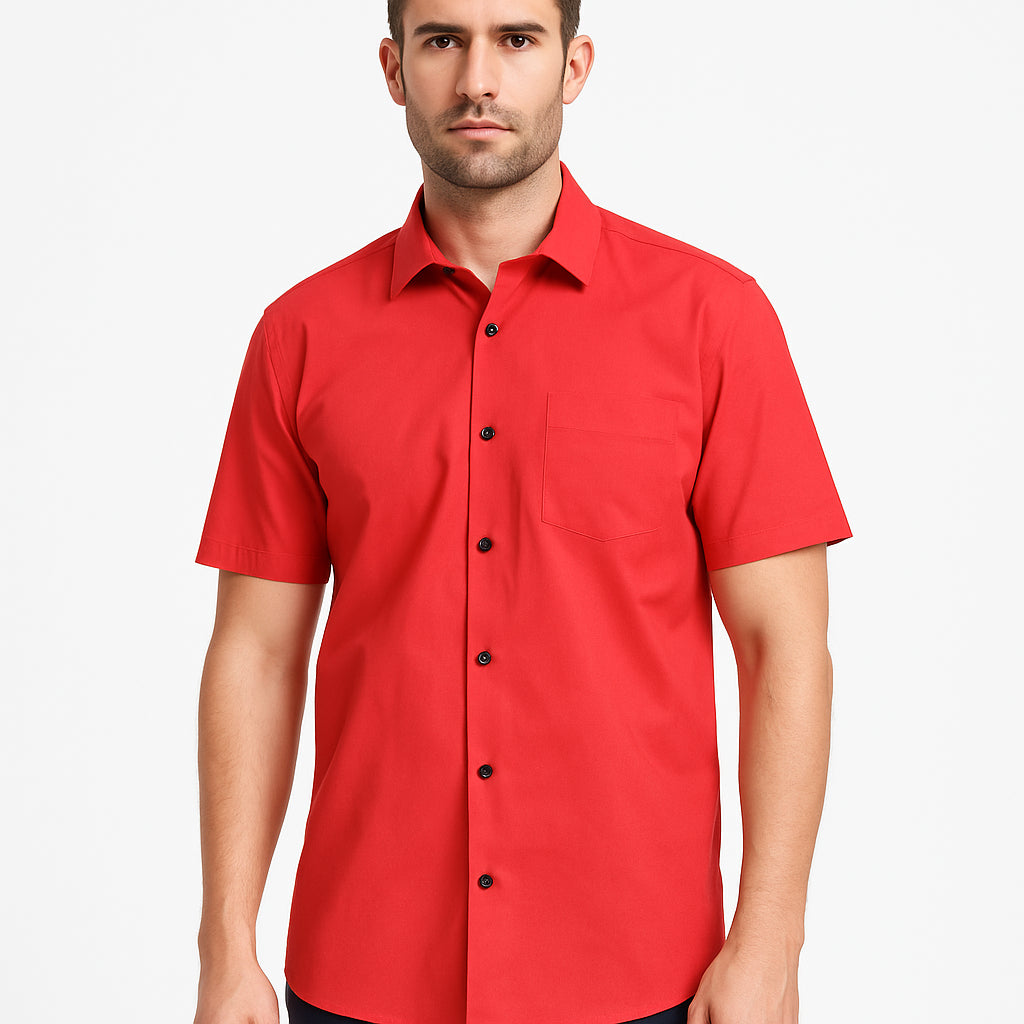Camisa Rojo Liso Mod 9000