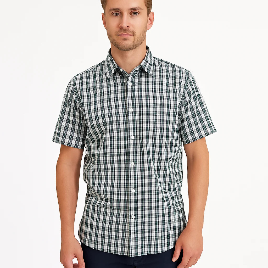 Camisa Cuadros Verde Mod 9330