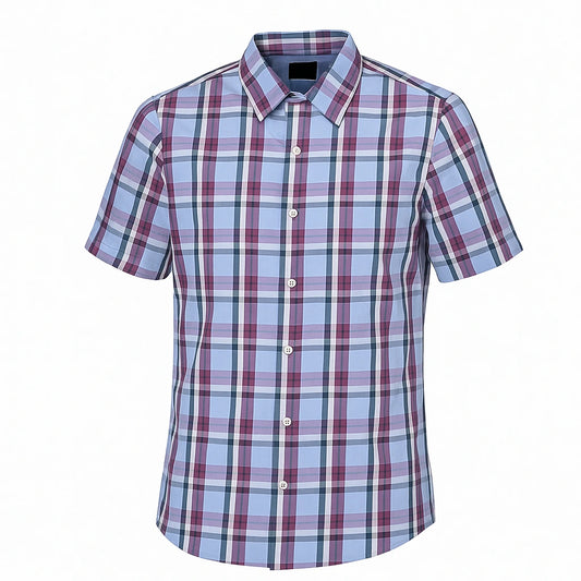 Camisa Cuadros Morado Mod 9338