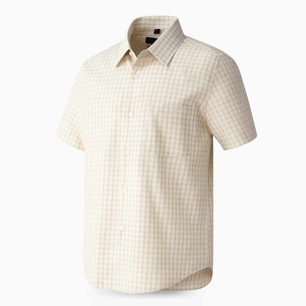 Camisa Cuadros Beige Maiz Mod 9331