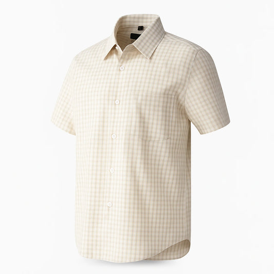 Camisa Cuadros Beige Maiz Mod 9331