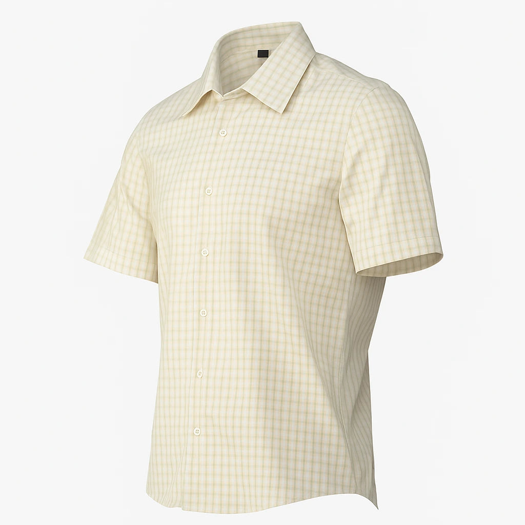 Camisa Cuadros Beige Maiz Mod 9331