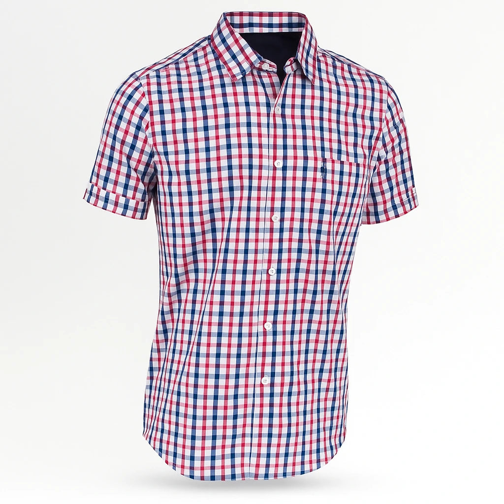Camisa Cuadros Azul Rojo Mod 9332