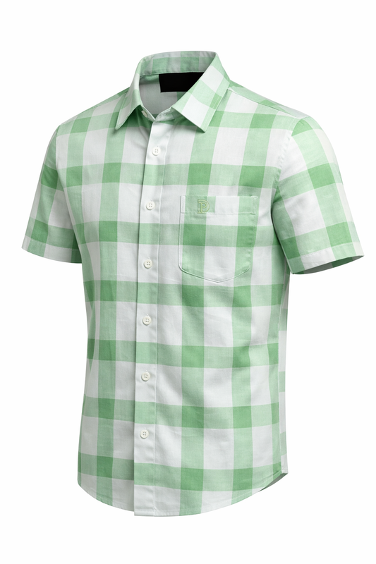 Camisa Cuadros Verde Mod 9354