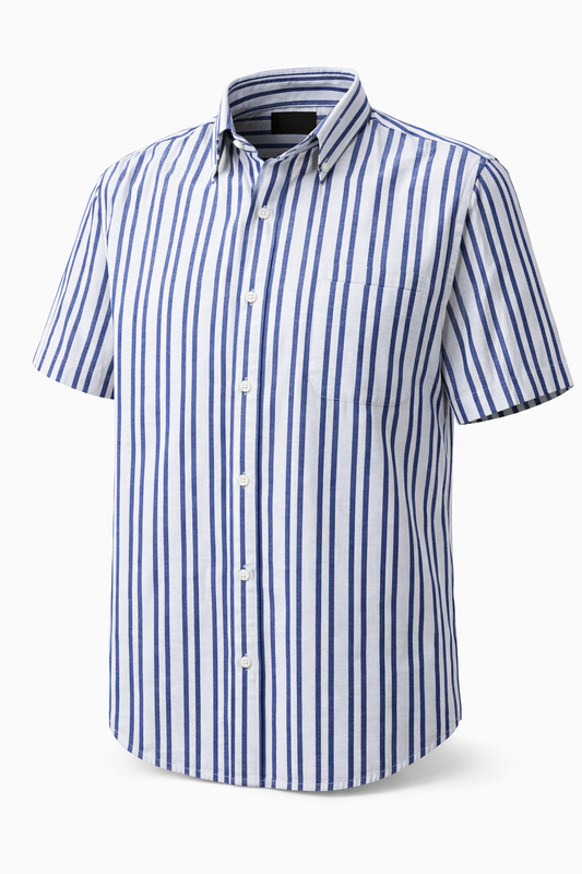 Camisa Rayas Azul Mod 9356