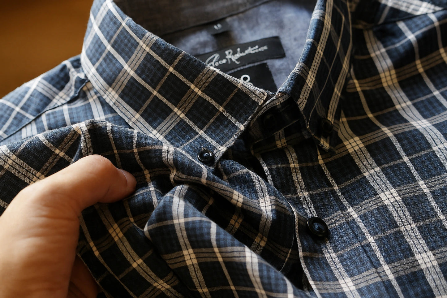 Camisa Cuadros Marino Gris Mod 7149